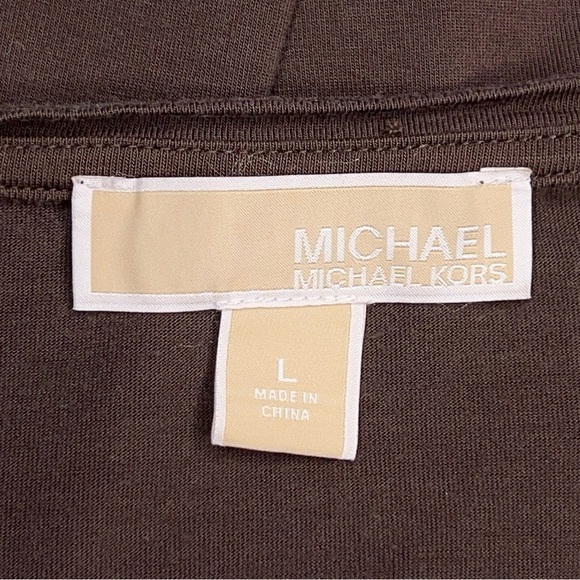 LARGE MICHAEL MICHAEL KORS BROWN ZEBRA PRINT TOP FAUX FUR FRONT - Picture 7 of 13